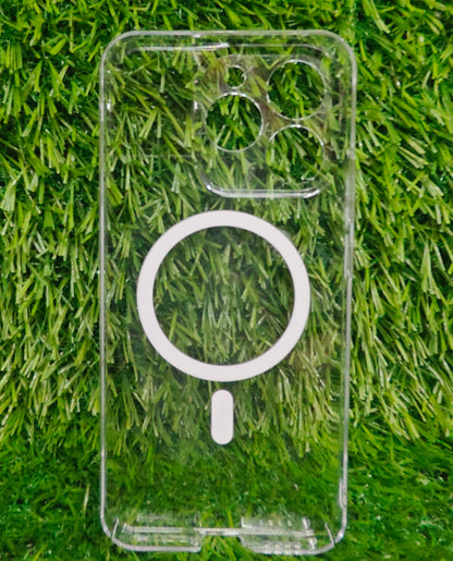 Realme 15T 5G Anti Yellow Premium Quality Magsafe Crystal Clear Hard Plastic Back Cover Case