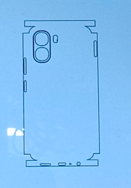 Oppo K14X 5G / Oppo A6X 5G Matte & Glossy Finish Back Lamination Membrane Protector - Royal Star