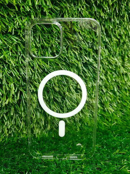 Apple iPhone 12 Pro Max Anti Yellow Premium Quality Magsafe Crystal Clear Hard Plastic Back Cover Case