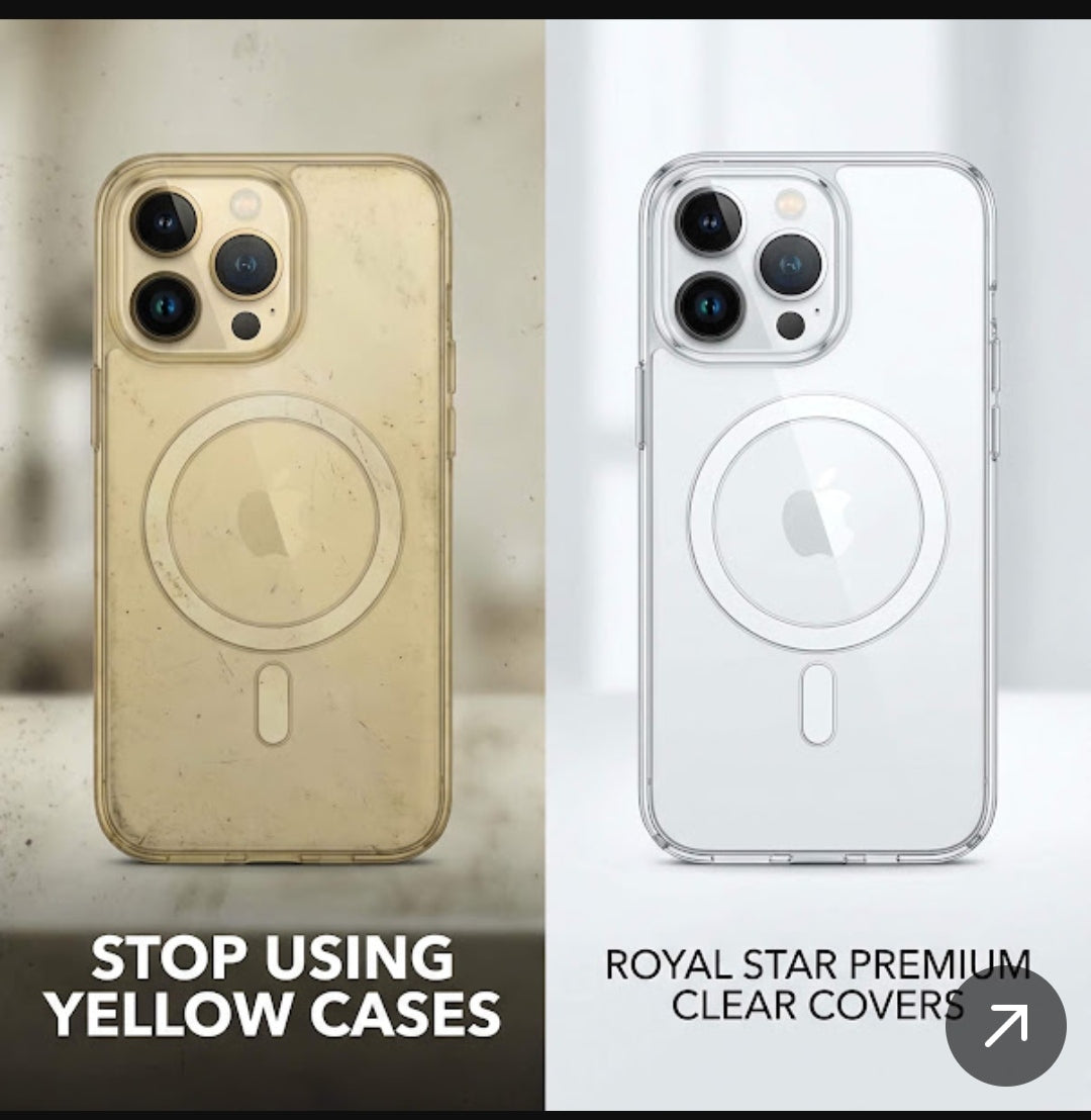 Apple iPhone 14 Pro Max Anti Yellow Premium Quality Magsafe Crystal Clear Hard Plastic Back Cover Case