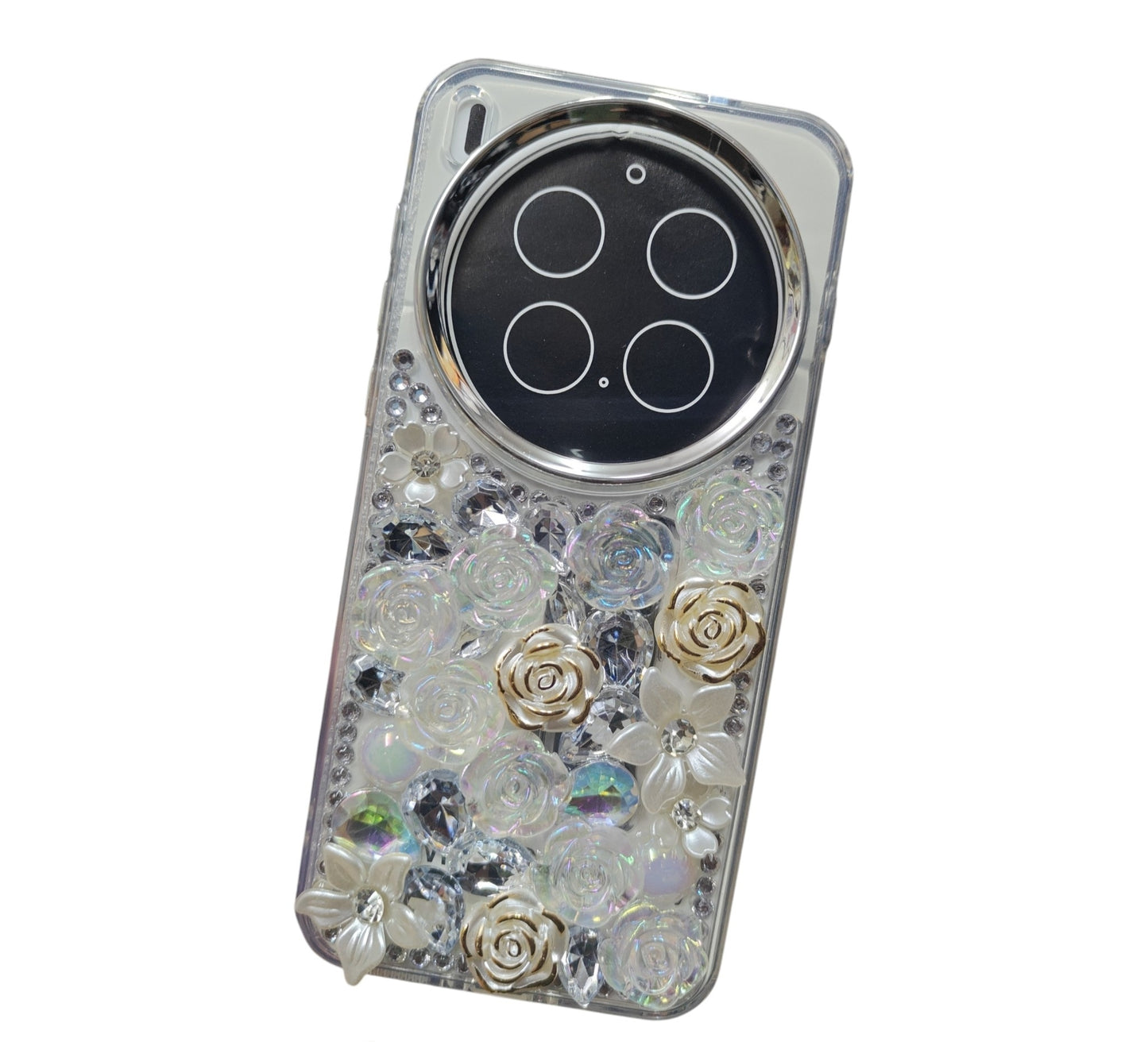 Vivo X300 Pro 5G Girlish 3D Stone & Flower Back Cover Case