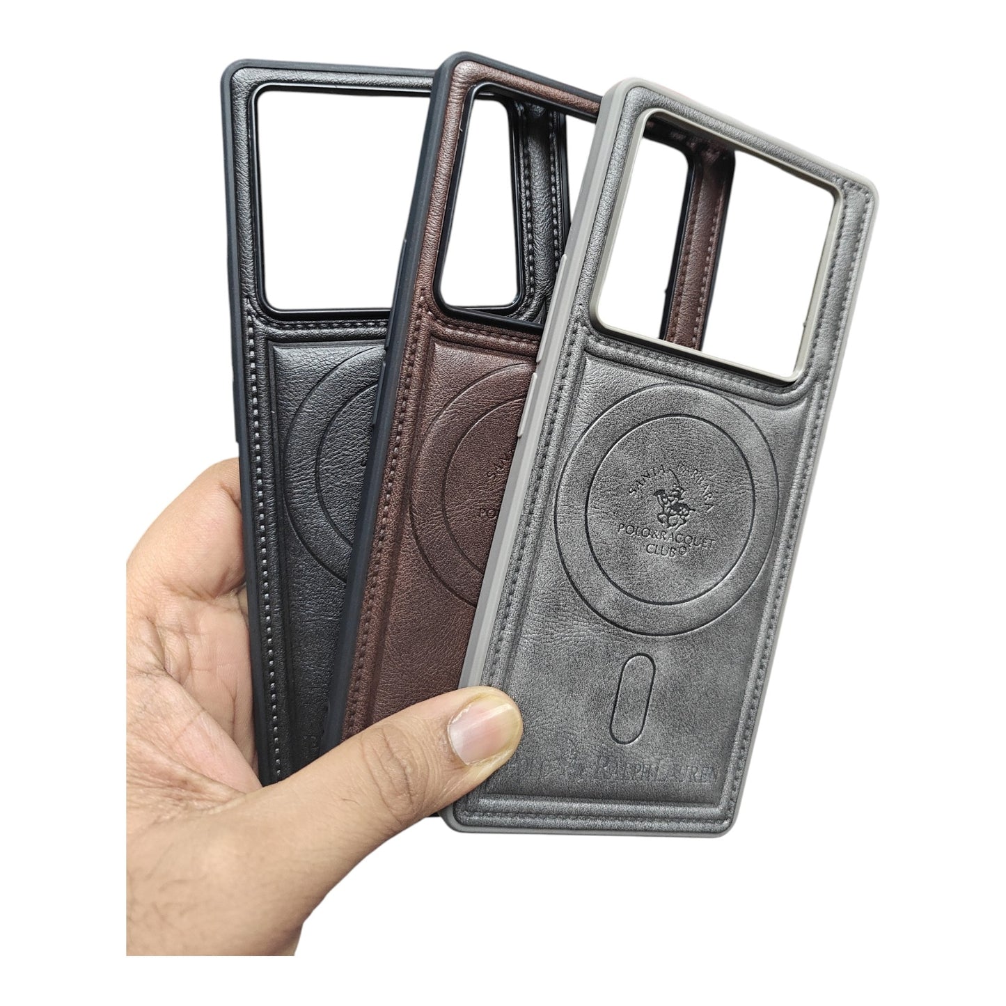 Infinix Note 40 Pro (5G) Magsafe Premium Quality Leather ( Side Soft, Back Hard ) Back Cover Case
