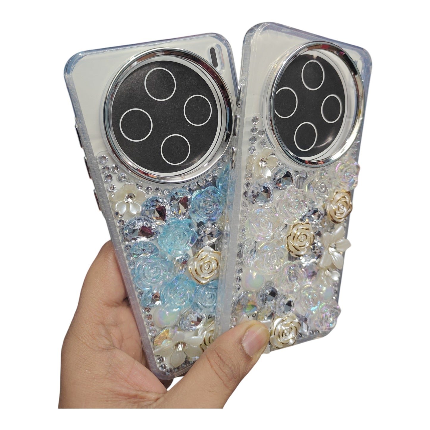 Vivo X200T 5G Girlish 3D Stone & Flower Back Cover Case