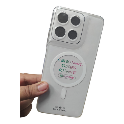 Motorola Moto G67 Power / G57 Power 5G Anti Yellow Premium Quality Magsafe Crystal Clear Hard Plastic Back Cover Case