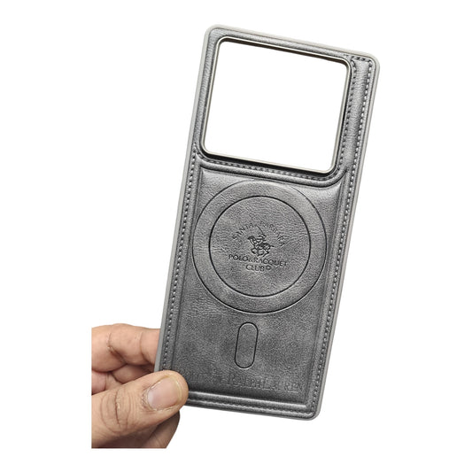 Infinix Note 40 Pro (5G) Magsafe Premium Quality Leather ( Side Soft, Back Hard ) Back Cover Case