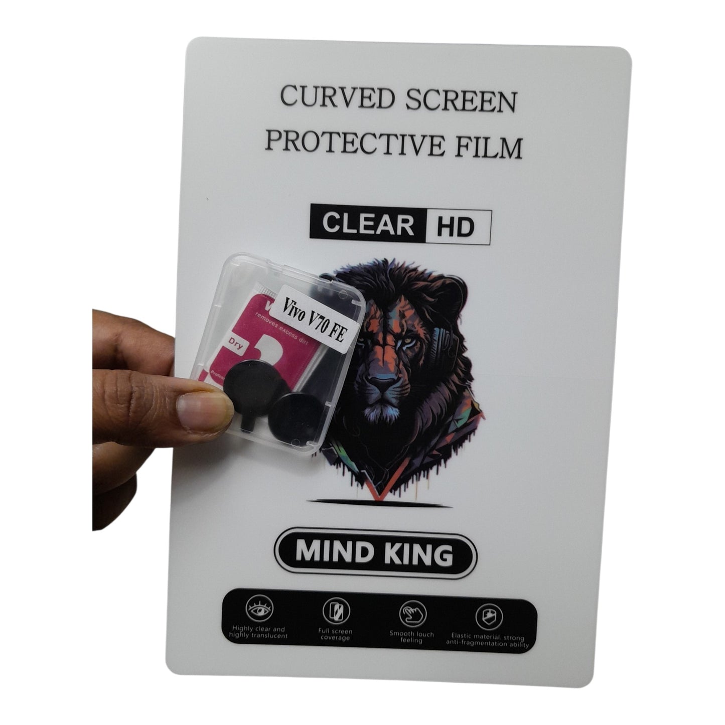 Vivo V70FE / V70 FE 5G Matte & Glossy Finish Back Lamination Membrane Protector + Camera Lens Ring