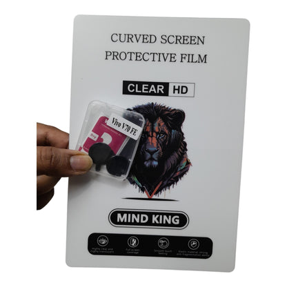 Vivo V70FE / V70 FE 5G Matte & Glossy Finish Back Lamination Membrane Protector + Camera Lens Ring
