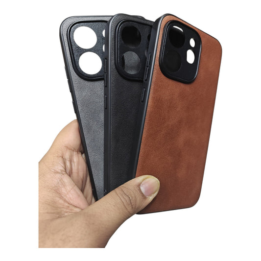 Oppo Reno 15 Pro Mini / Reno15 Pro Mini 5G Luxury Leather ( Side Soft, Back Hard ) Premium Quality Back Cover Case