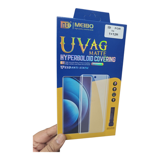 OnePlus 12R Premium Quality Matte UV Curved Tempered Glass Screen Protector Guard