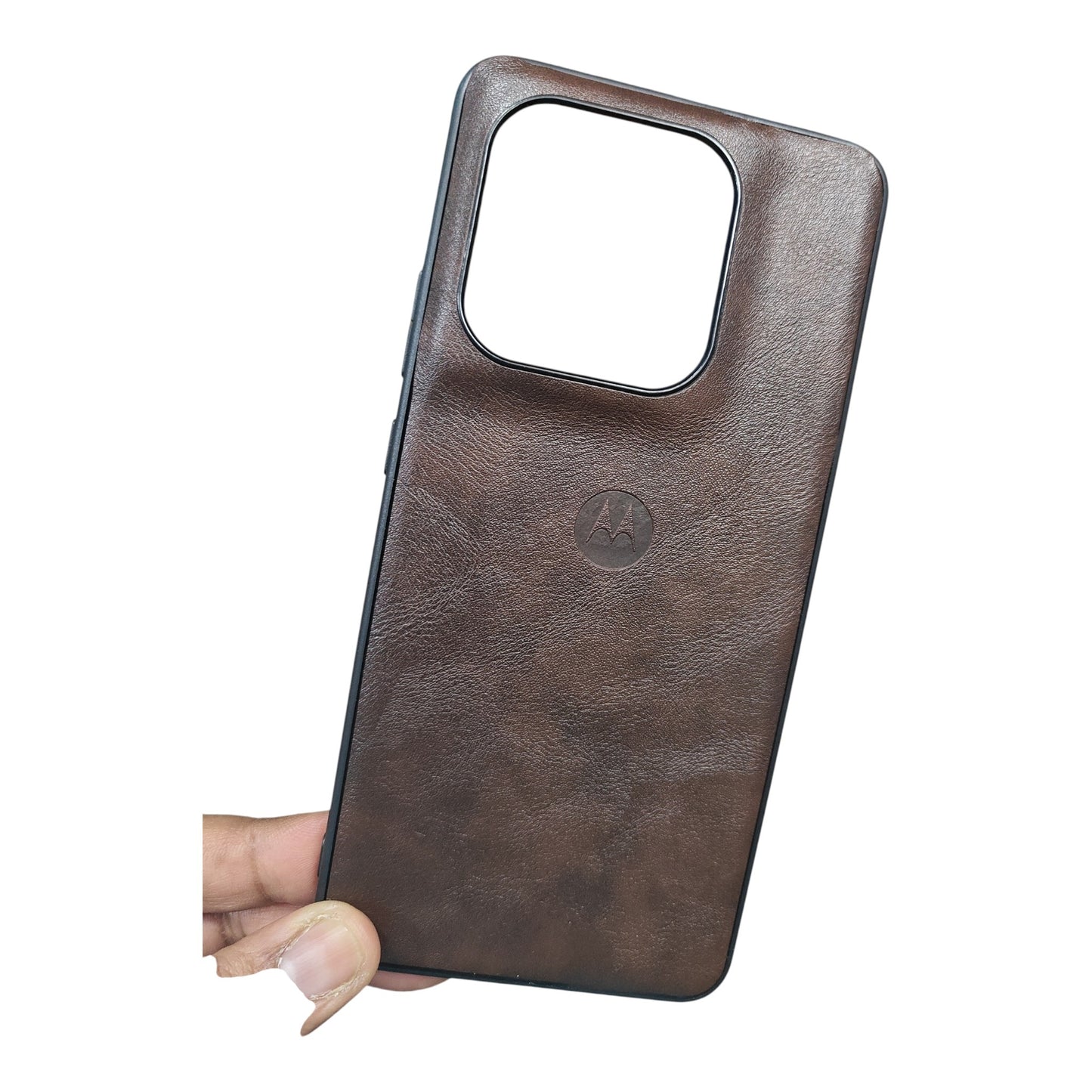 Motorola Signature 5G Luxury Leather ( Side Soft, Back Hard ) Premium Quality Back Cover Case