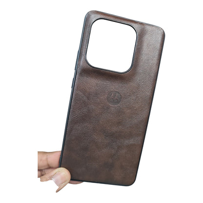 Motorola Signature 5G Luxury Leather ( Side Soft, Back Hard ) Premium Quality Back Cover Case