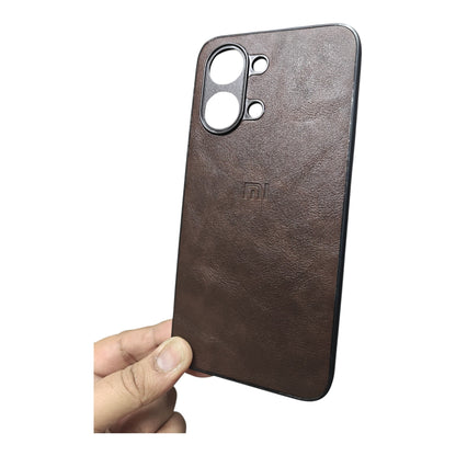 Poco X8 Pro Max 5G Luxury Leather ( Side Soft, Back Hard ) Premium Quality Back Cover Case