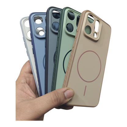 Oppo Reno 14 5G Premium Quality Grip Design ( Side Soft, Back Hard ) Back Cover Case ( No Magsafe, Only Design) - Royal Star