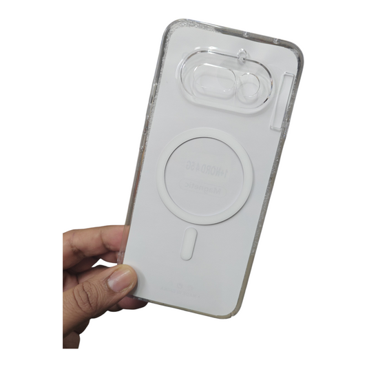 Nothing phone 4A 5G Anti Yellow Premium Quality Magsafe Crystal Clear Hard Plastic Back Cover Case