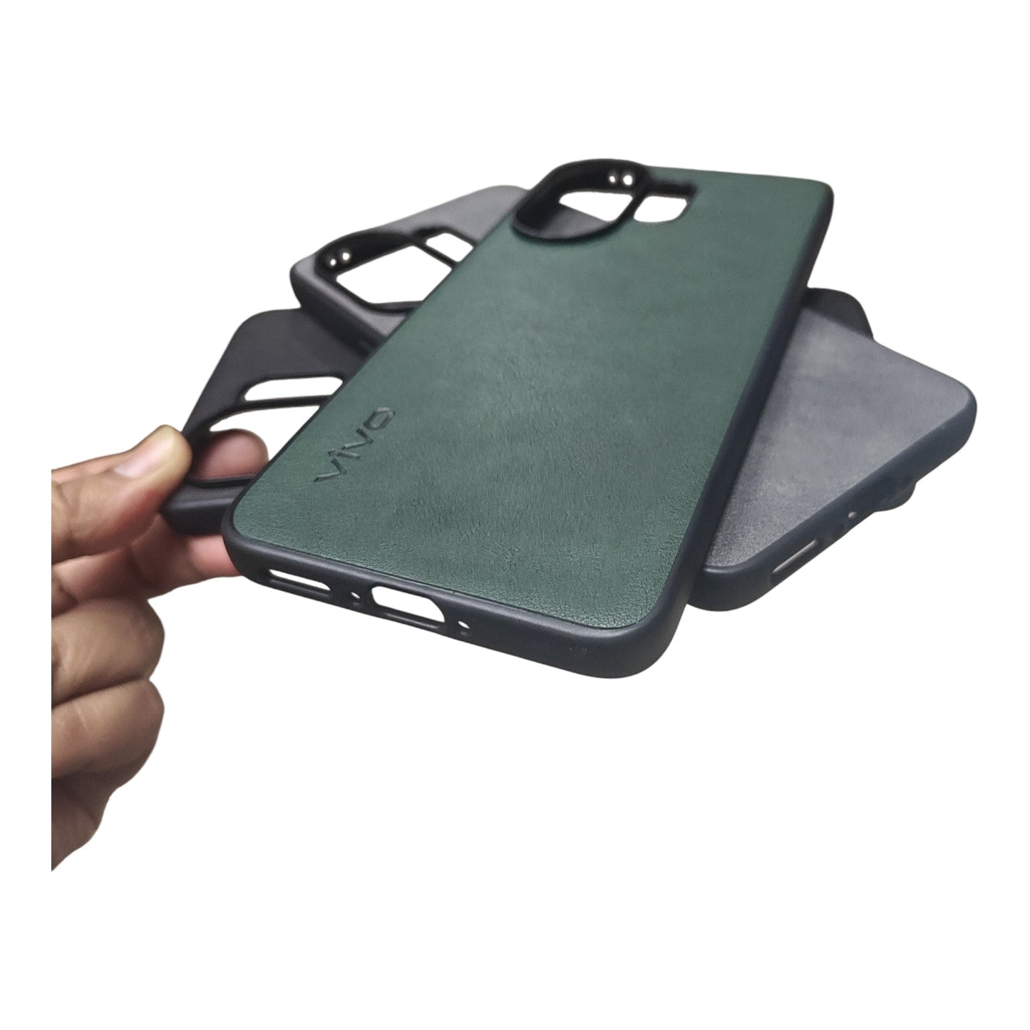 Vivo V60 / V60E / T4 Pro 5G Luxury Leather ( Side Soft, Back Hard ) Premium Quality Back Cover Case