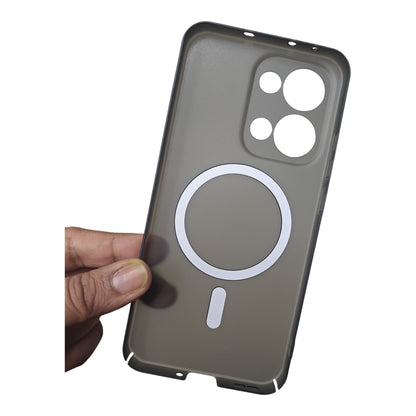 Oppo Reno 13 / Reno13 5G Premium Quality Magsafe Matte Hard Plastic Back Cover Case