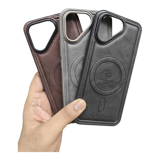 Tecno Pova Curve 2 / Pova Curve2 5G Magsafe Premium Quality Leather ( Side Soft, Back Hard ) Back Cover Case