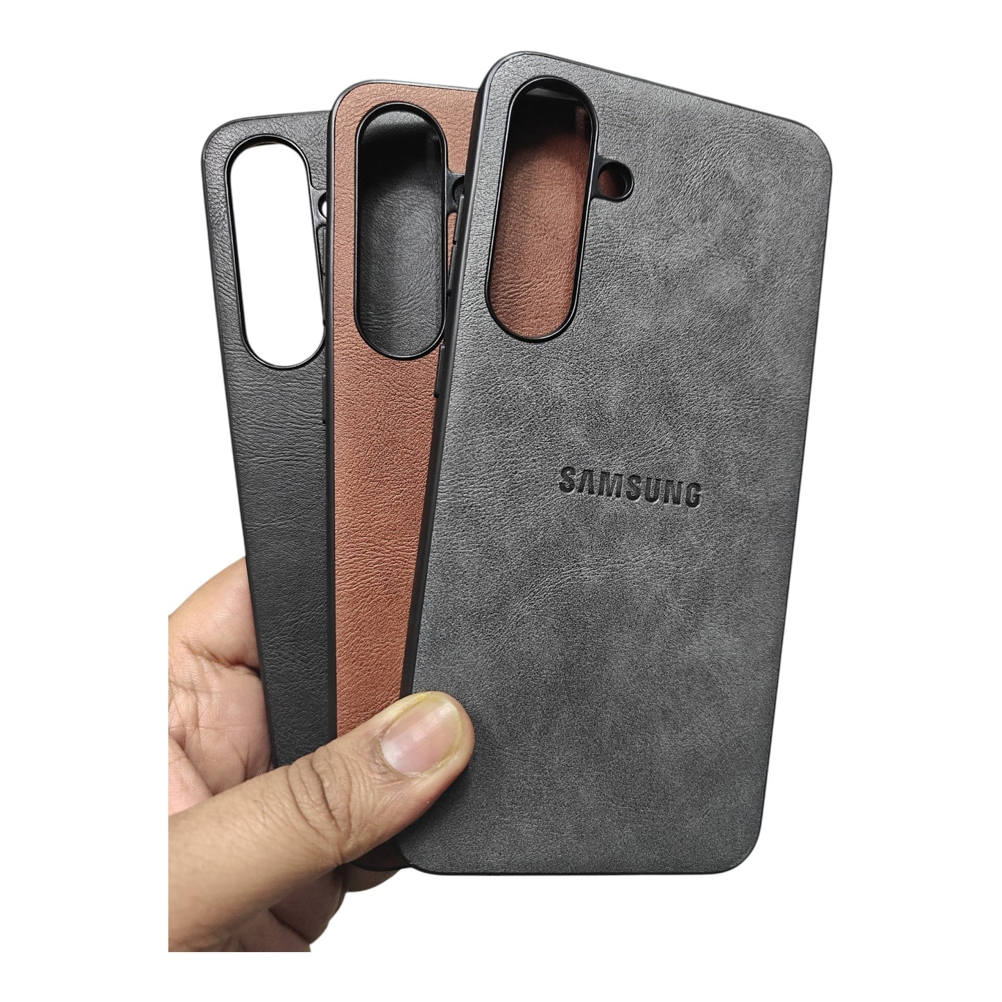 Samsung Galaxy S24FE / S24 FE 5G Luxury Leather ( Side Soft, Back Hard ) Premium Quality Back Cover Case