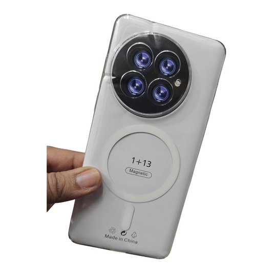 OnePlus 13 5G Anti Yellow Premium Quality Magsafe Crystal Clear Hard Plastic Back Cover Case - Royal Star