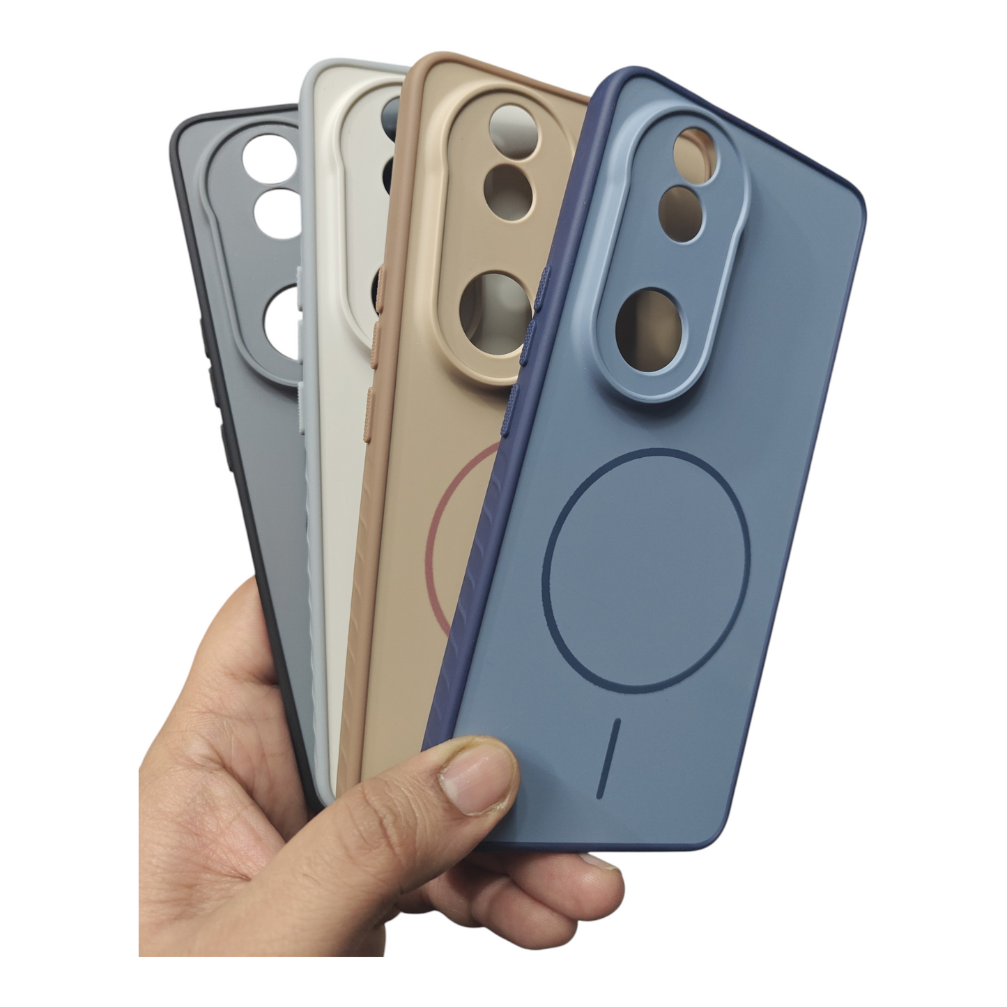 Vivo V50 / Vivo V50E / Vivo T4R / iQOO Z10R 5G Premium Quality Grip Design ( Side Soft, Back Hard ) Back Cover Case ( No Magsafe, Only Design) - Royal Star