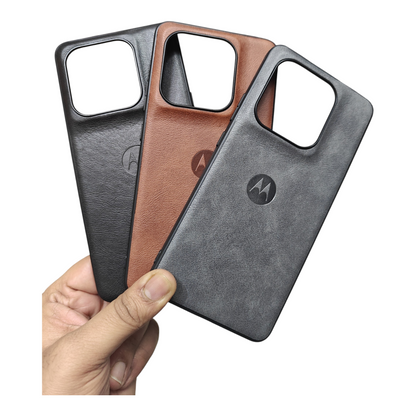 Motorola Signature 5G Luxury Leather ( Side Soft, Back Hard ) Premium Quality Back Cover Case