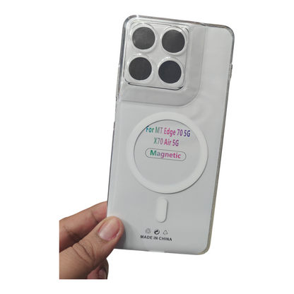 Motorola Moto Edge 70 5G Anti Yellow Premium Quality Magsafe Crystal Clear Hard Plastic Back Cover Case