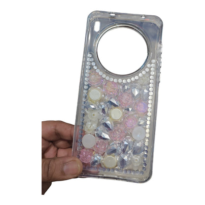 Vivo X200T 5G Girlish 3D Stone & Flower Back Cover Case