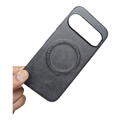 Google Pixel 10 / Pixel 10 Pro 5G Magsafe Premium Quality Leather ( Side Soft, Back Hard ) Back Cover Case
