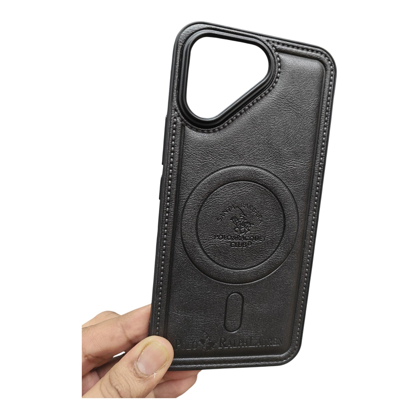 Tecno Pova Curve 2 / Pova Curve2 5G Magsafe Premium Quality Leather ( Side Soft, Back Hard ) Back Cover Case