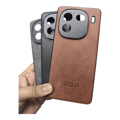 iQOO 12 / iQOO12 5G Luxury Leather ( Side Soft, Back Hard ) Premium Quality Back Cover Case