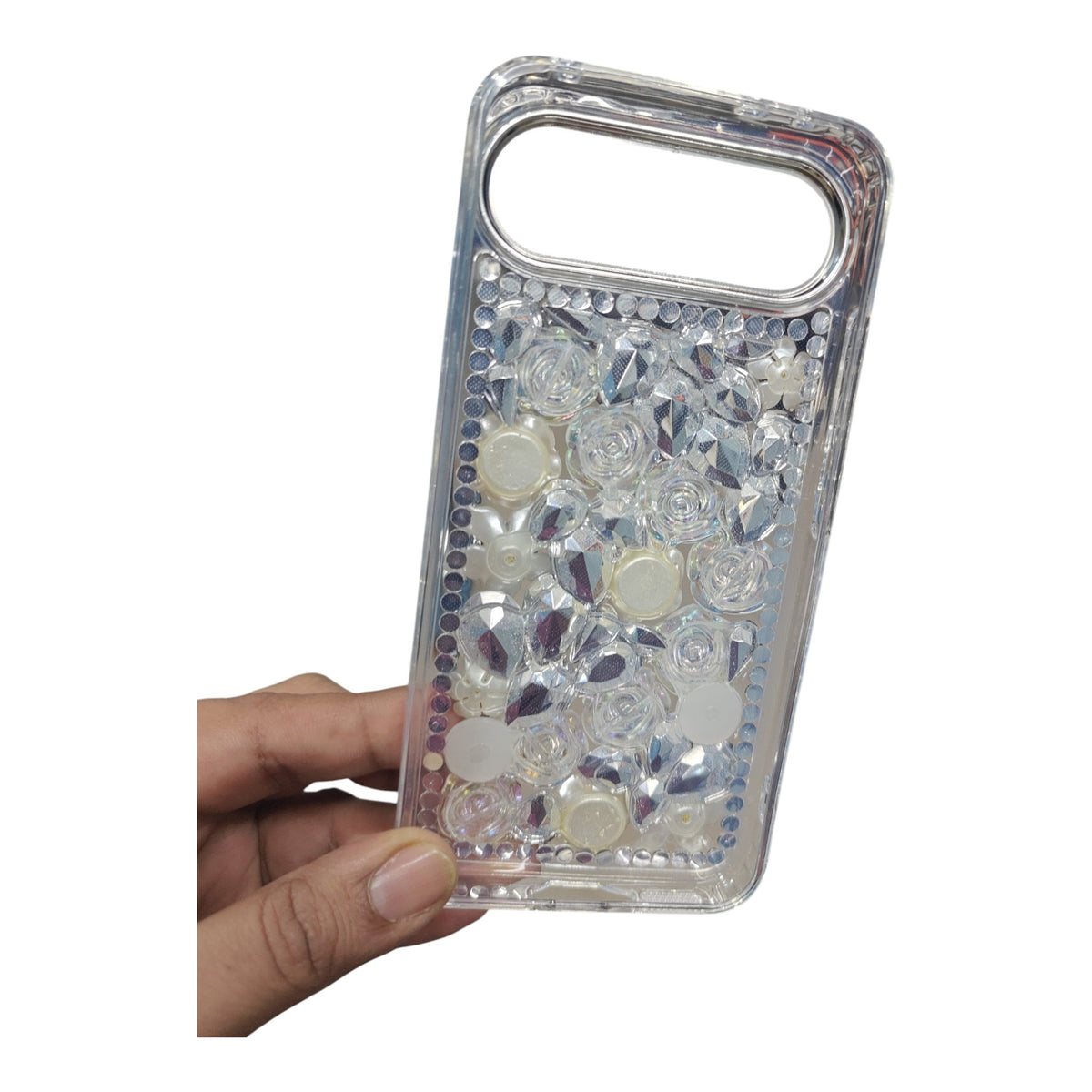 Vivo X300FE 5G / X300 FE 5G Girlish 3D Stone & Flower Back Cover Case