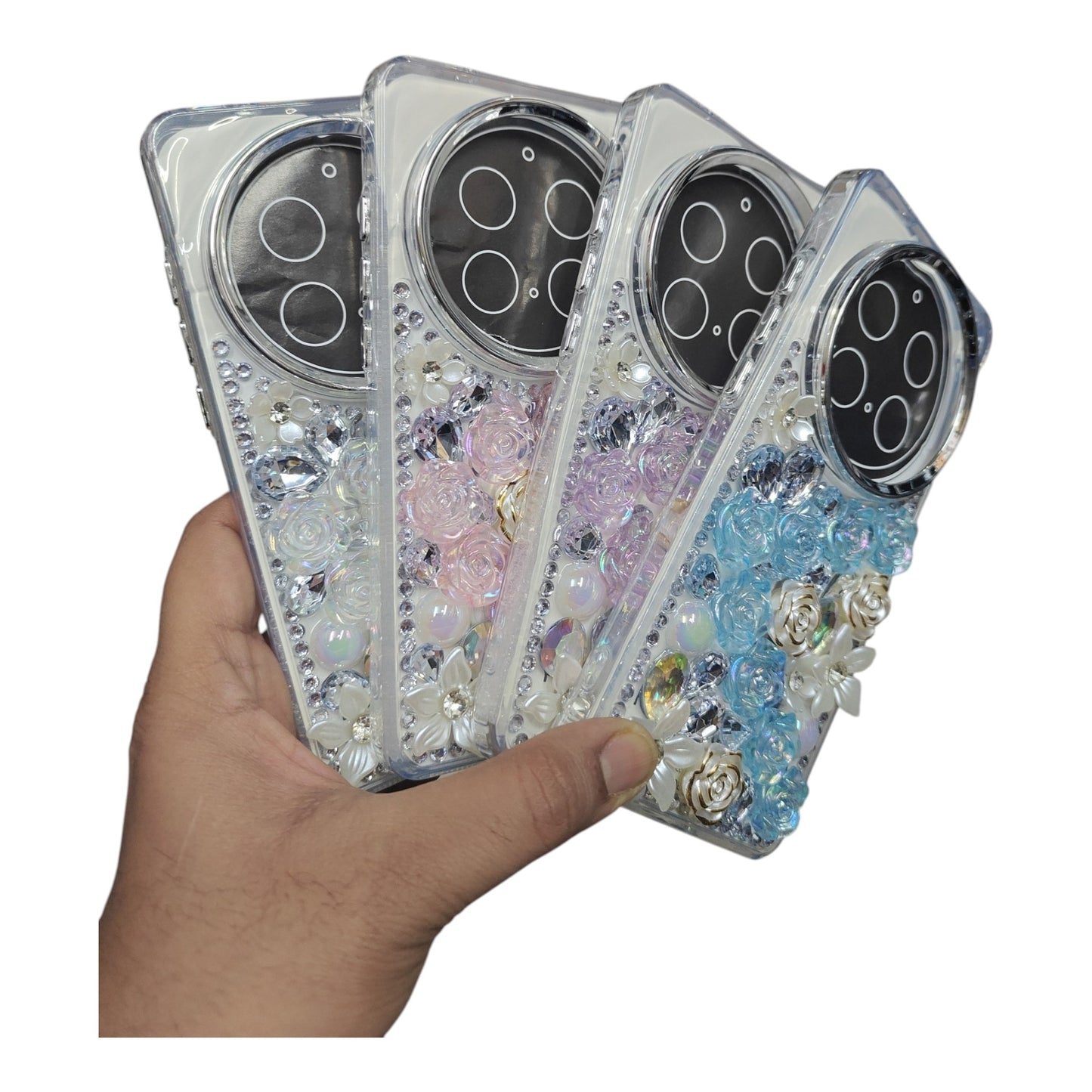 Vivo X200 Pro 5G Girlish 3D Stone & Flower Back Cover Case