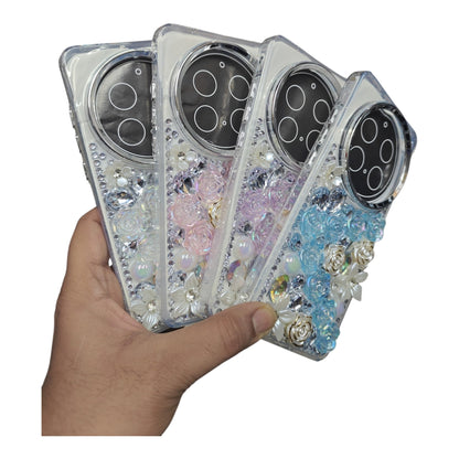 Vivo X200 Pro 5G Girlish 3D Stone & Flower Back Cover Case