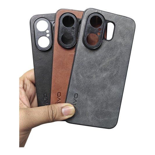 Vivo X200FE / X200 FE 5G Luxury Leather ( Side Soft, Back Hard ) Premium Quality Back Cover Case
