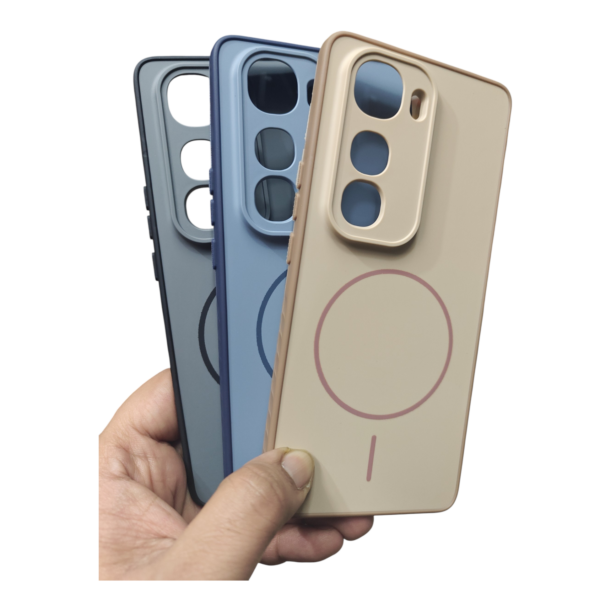 Vivo Y400 Pro 5G Premium Quality Grip Design ( Side Soft, Back Hard ) Back Cover Case ( No Magsafe, Only Design) - Royal Star