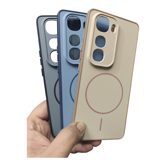 Vivo Y400 Pro 5G Premium Quality Grip Design ( Side Soft, Back Hard ) Back Cover Case ( No Magsafe, Only Design) - Royal Star