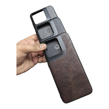 Motorola Moto Edge 70 Fusion 5G Luxury Leather ( Side Soft, Back Hard ) Premium Quality Back Cover Case