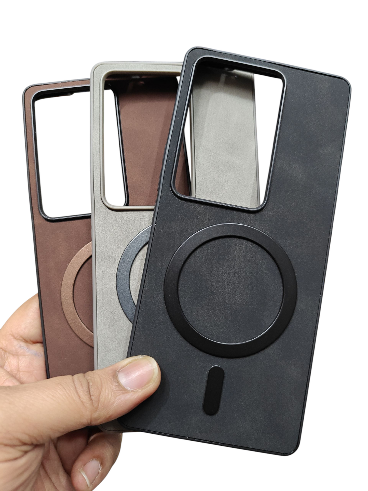 Vivo V29 / Vivo V29 Pro 5G Magsafe Premium Quality Leather ( Side Soft, Back Hard ) Back Cover Case - Royal Star