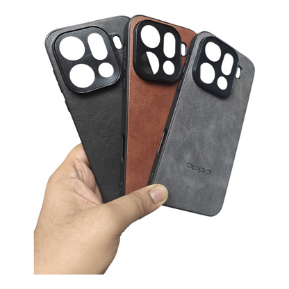 Oppo Find X9 Pro 5G Luxury Leather ( Side Soft, Back Hard ) Premium Quality Back Cover Case