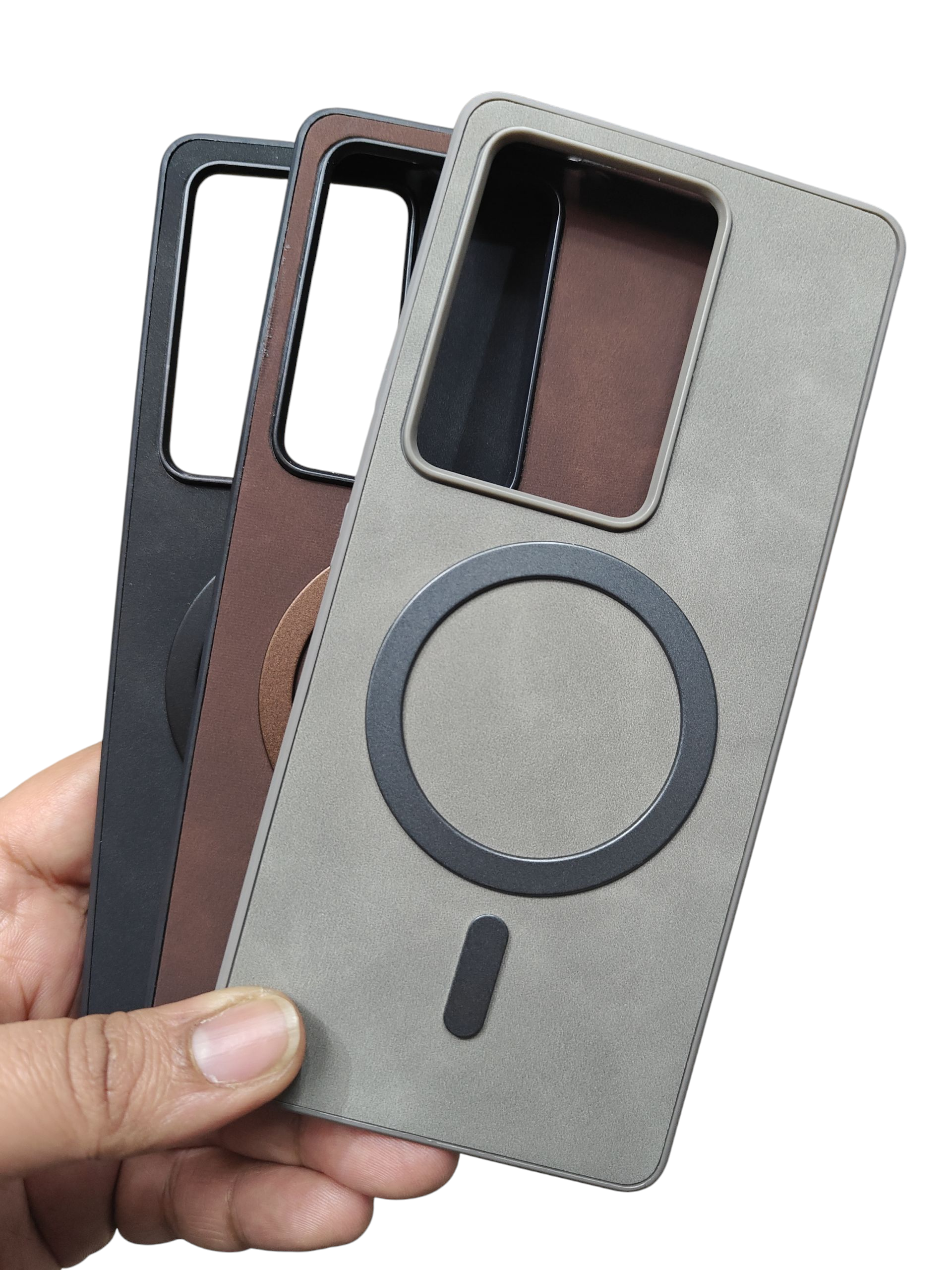 Vivo V27 & Vivo V27 Pro Magsafe Premium Quality Leather ( Side Soft, Back Hard ) Back Cover Case - Royal Star