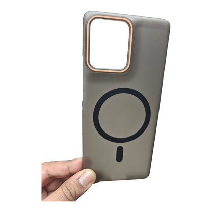 Motorola Moto Edge 50 Royal Star Premium Quality Magsafe Matte Hard Plastic Back Cover Case