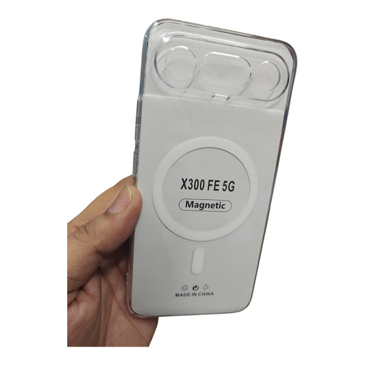 Vivo X300FE / X300 FE 5G Anti Yellow Premium Quality Magsafe Crystal Clear Hard Plastic Back Cover Case