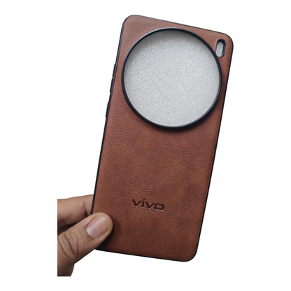 Vivo X200 Pro 5G Luxury Leather Premium quality ( Side Soft, Back Hard ) Back Cover Case