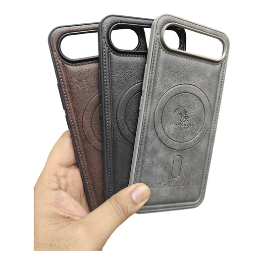Tecno Pova Slim (5G) Magsafe Premium Quality Leather ( Side Soft, Back Hard ) Back Cover Case