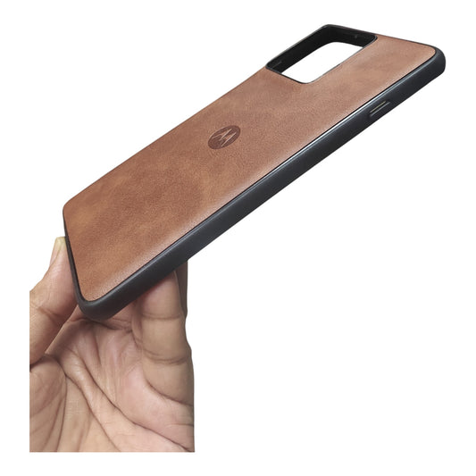Motorola Moto Edge 60 Pro 5G Luxury Leather ( Side Soft, Back Hard ) Premium Quality Back Cover Case