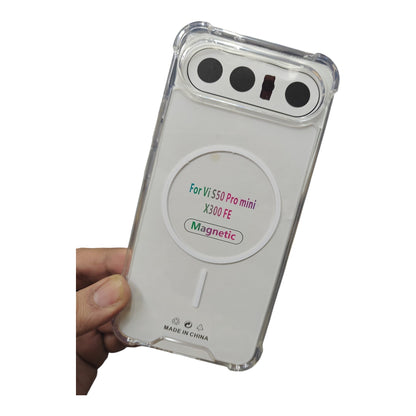 Vivo X300 FE / X300FE 5G Premium Quality Side Bumper Transparent ( Side Soft + Back Hard ) Back Cover Case ( No magsafe, Only Design )