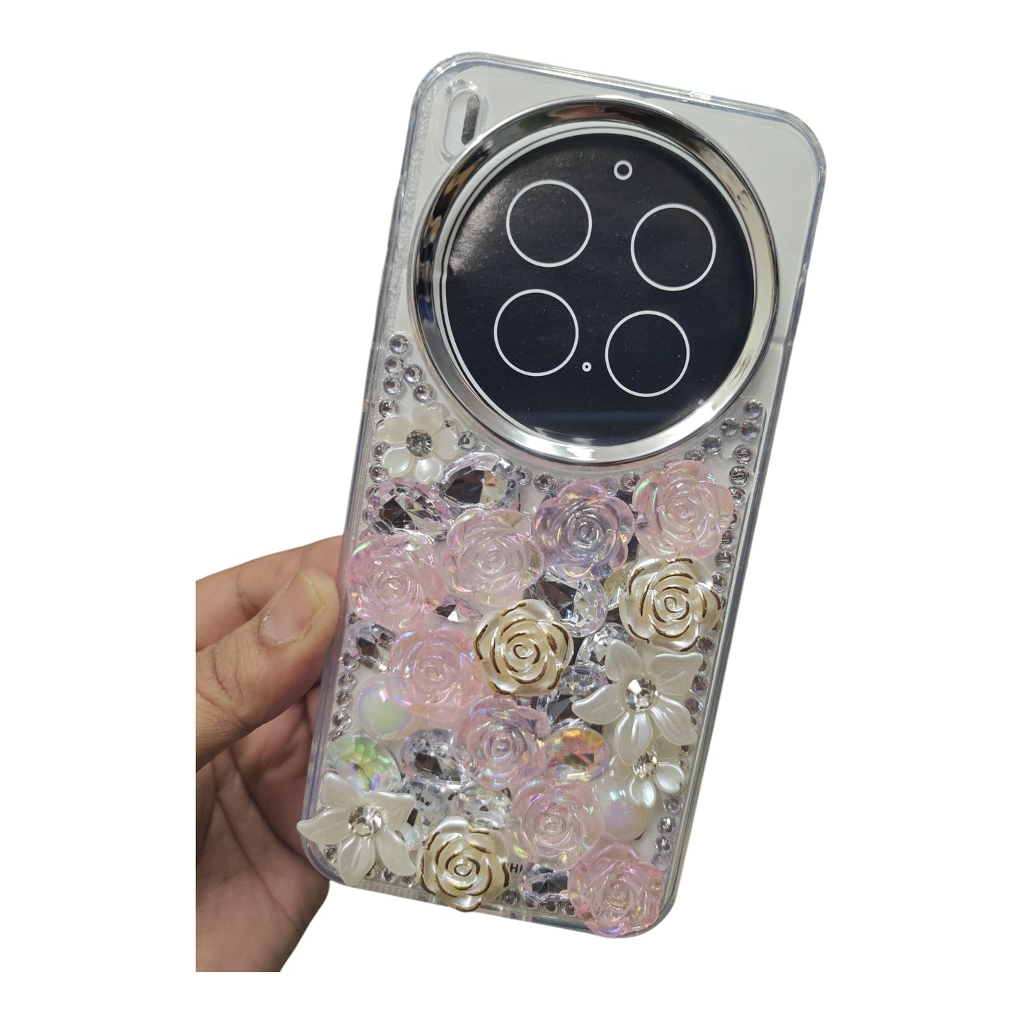 Vivo X300 Pro 5G Girlish 3D Stone & Flower Back Cover Case