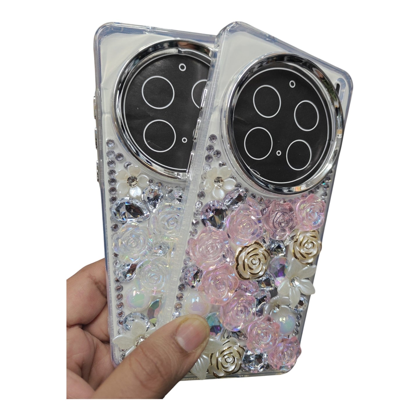 Vivo X200 Pro 5G Girlish 3D Stone & Flower Back Cover Case