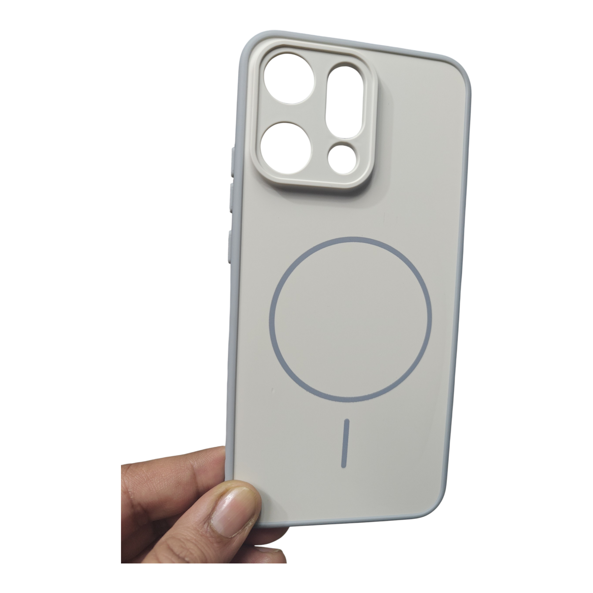 Oppo Reno 14 5G Premium Quality Grip Design ( Side Soft, Back Hard ) Back Cover Case ( No Magsafe, Only Design) - Royal Star