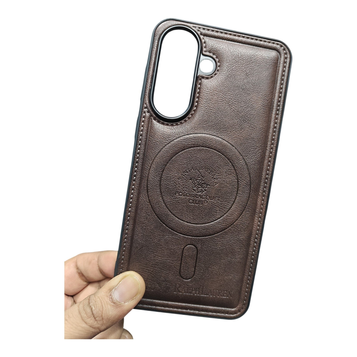 Samsung Galaxy A37 (5G) Magsafe Premium Quality Leather ( Side Soft, Back Hard ) Back Cover Case